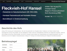 Tablet Screenshot of fleckvieh-hof-hansel.de